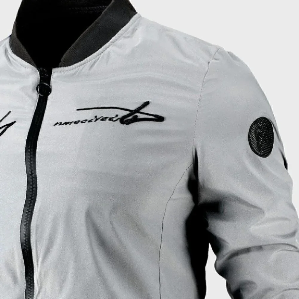 Gray Casual Men's Bomber Jacket